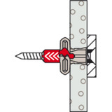 fischer Dübel DuoPower 8x40 S  hellgrau/rot, 50 Stück, mit verzinkter Schraube
