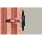 fischer Dübel DuoPower 8x40 S  hellgrau/rot, 50 Stück, mit verzinkter Schraube