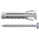fischer Dübel SX Plus 6x30 PH TX hellgrau, 100 Stück, mit TORX-Schraube
