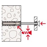 fischer Dübel SX Plus 6x30 PH TX hellgrau, 100 Stück, mit TORX-Schraube