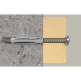 fischer Dübel SX Plus 6x30 PH TX hellgrau, 100 Stück, mit TORX-Schraube