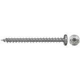 fischer Spanplattenschraube PowerFast 3,5x30 Halbrundkopf TX 200 Stück, mit Vollgewinde, Edelstahl A2