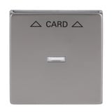 0 Zentralscheibe für Cardschalter, Abdeckung edelstahl, Retail