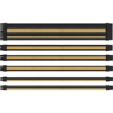 AZZA Sleeved Cable Extensions, Kabelmanagement schwarz/gold