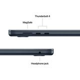 Apple MacBook Air (15") 2025 CTO, Notebook schwarz, 24 GB, 256 GB (256 GB SSD), M4, Deutsch