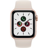 Apple Watch SE, Smartwatch gold/weiß, 40mm, Sportarmband, Aluminium-Gehäuse