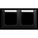 Busch-Jaeger Abdeckrahmen 2-fach 1732 NSK-915, Abdeckung schwarz, Retail