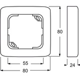 Busch-Jaeger Aufputzgehäuse weiß, Retail