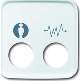 Busch-Jaeger Zentralscheibe als Abdeckung für Diagnostik-/Steckkontakt, Zentralplatte weiß, Retail