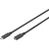 Digitus USB 3.2 Gen 2 Verlängerungskabel, USB-C Stecker > USB-C Buchse schwarz, 0,7 Meter, PD 60 Watt