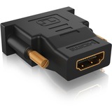 ICY BOX DVI-D (24+1) > HDMI Adapter IB-AC552 schwarz, bidirektionaler Videoadapter