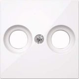 Merten Zentralplatte Antennendose für Koaxial-Antennensteckdosen Unterputz glänzend weiß (glänzend), Retail