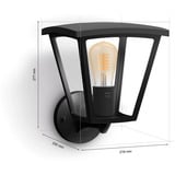 Philips HUE White Inara Outdoor Wandleuchte, LED-Leuchte schwarz