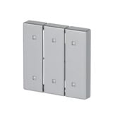 0 Wippe dreifach Elektroniktaster aluminium, Retail
