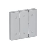 0 Wippe dreifach Elektroniktaster aluminium, Retail