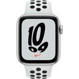 Apple Watch SE, Smartwatch silber/hellgrau, 44mm, Nike+ Sportarmband, Aluminium-Gehäuse, LTE