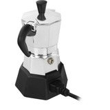 Bialetti Elettrika, Espressomaschine silber/schwarz, 2 Tassen