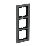 Busch-Jaeger Abdeckrahmen dreifach, Abdeckung grau, Retail