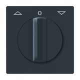 Busch-Jaeger Zentralscheibe Jalousie Drehgriff, Abdeckung anthrazit, Retail