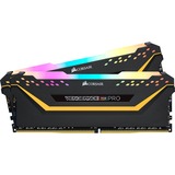 Corsair DIMM 32 GB DDR4-3200 (2x 16 GB) Dual-Kit, Arbeitsspeicher schwarz, CMW32GX4M2E3200C16-TUF, Vengeance RGB PRO, INTEL XMP