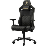 Cougar Gaming-Stuhl Defensor Gold schwarz/gold, Premium-Kunstleder Hyper-Dura