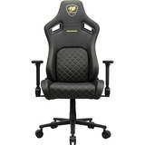 Cougar Gaming-Stuhl Defensor Gold schwarz/gold, Premium-Kunstleder Hyper-Dura