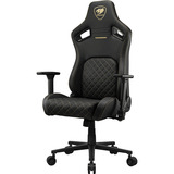 Cougar Gaming-Stuhl Defensor Gold schwarz/gold, Premium-Kunstleder Hyper-Dura