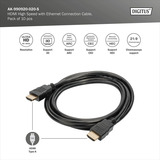 Digitus HDMI High Speed Kabel mit Ethernet, 10er Pack schwarz, 2 Meter