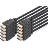 Digitus HDMI High Speed Kabel mit Ethernet, 10er Pack schwarz, 2 Meter
