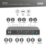 Digitus KVM Switch HDMI 2x1, KVM-Switch schwarz
