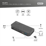 Digitus KVM Switch HDMI 2x1, KVM-Switch schwarz