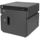 Digitus Mobiler Desktop Ladeschrank, 10 Ladestationen, für Tablets bis 14" schwarz, inkl. USB-C, Lüfter, UV-C Lampen