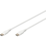 Digitus USB 2.0 Silikon-Anschlusskabel USB-C > USB-C weiß, 2 Meter, PD, Laden mit bis zu 60 Watt