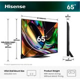 Hisense 65UR8DS RGB MiniLED, LED-Fernseher 164 cm (65 Zoll), schwarz/dunkelgrau, UltraHD/4K, Hi-View AI Engine RGB, 180Hz Panel