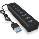 ICY BOX IB-HUB1700-U3, USB-Hub schwarz