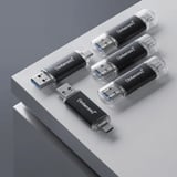 Intenso Twist Line 512 GB, USB-Stick anthrazit/transparent, USB-A 3.2 Gen 1, USB-C 3.2 Gen 1