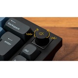 Keychron Q2 Knob, Gaming-Tastatur schwarz/blau, DE-Layout, Gateron G Pro Red, Hot-Swap, Aluminiumrahmen, RGB