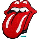 LEGO 31206 Art: The Rolling Stones Logo, Konstruktionsspielzeug rot/schwarz, Set für Erwachsene, DIY Wanddeko und Wandkunst, mit Soundtrack