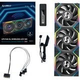 Lian Li UNI FAN SL120 LCD Wireless 3er-Pack inkl. Controller, Gehäuselüfter schwarz, 124.5 mm