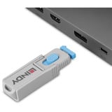 Lindy DisplayPort-Port-Schlüssel mit 4 Schlössern, Schloss Code Blau