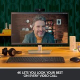 Logitech BRIO Stream, Webcam schwarz, USB, 4K