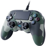 Nacon Wired Compact Controller, Gamepad tarnfarben/grün, PlayStation 4, PC