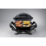 Weber Elektrogrill Q 1400, Dark Grey schwarz/grau, 2.200 Watt