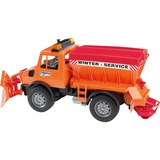 bruder 02572 MB-Unimog Winterdienst mit Räumschild, Modellfahrzeug 