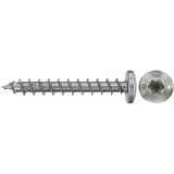 fischer Spanplattenschraube PowerFast II 4,5x40 Halbrundkopf TX 200 Stück, mit Vollgewinde, Edelstahl A2