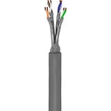 goobay Patchkabel CAT6a S/FTP grau, 50 Meter, ohne Stecker