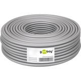 goobay Patchkabel CAT6a S/FTP grau, 50 Meter, ohne Stecker