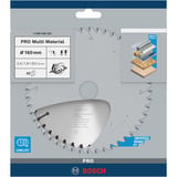 Bosch Professional PRO Multi Material Kreissägeblatt, Ø 160mm, 42Z Bohrung 20mm, für Handkreissägen