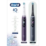 Braun Oral-B iO Series 8 Duo, Elektrische Zahnbürste violett/schwarz, Violet Ametrine/Black Onyx, inkl. 2. Handstück