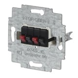 Busch-Jaeger Lautsprecher-Anschlussdose 2-fach, Unterputz, Kunststoff, mit 4 Buchsen, IP20 schwarz, Retail